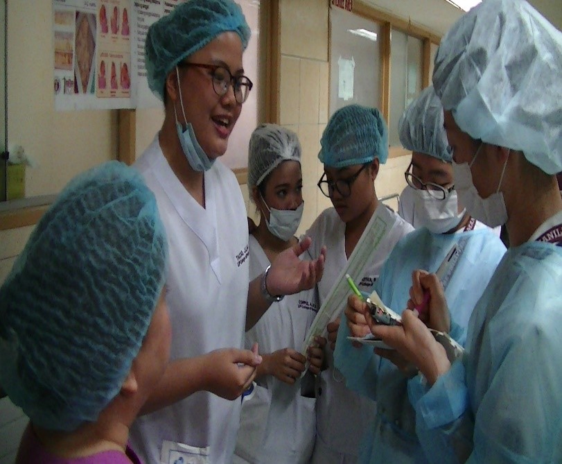 フィリピン総合病院での実習の様子